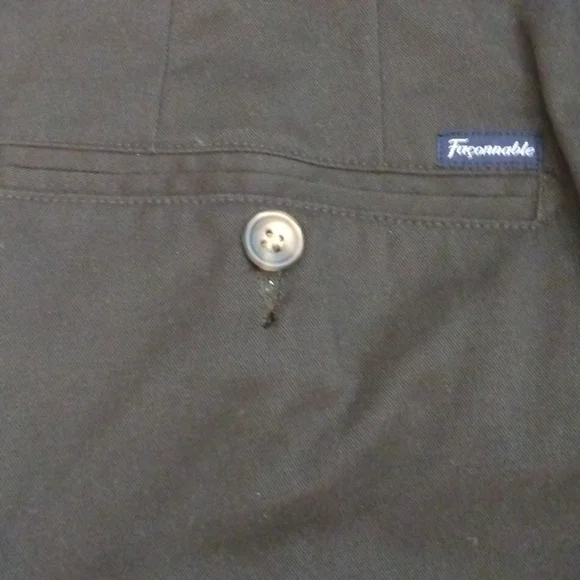 NWT Faconnable Brown Cotton/Wool Pants 36 - 31.5